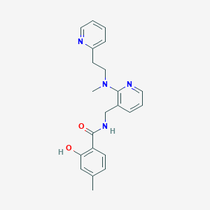 molecular formula C22H24N4O2 B5399593 2-hydroxy-4-methyl-N-({2-[methyl(2-pyridin-2-ylethyl)amino]pyridin-3-yl}methyl)benzamide 