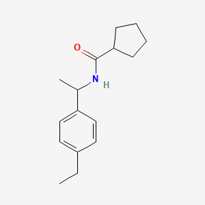 molecular formula C16H23NO B5399604 N-[1-(4-ethylphenyl)ethyl]cyclopentanecarboxamide 
