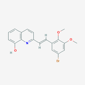molecular formula C19H16BrNO3 B5399614 2-[2-(5-bromo-2,3-dimethoxyphenyl)vinyl]-8-quinolinol 
