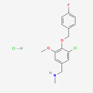 {3-chloro-4-[(4-fluorobenzyl)oxy]-5-methoxybenzyl}methylamine hydrochloride