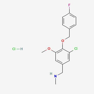 molecular formula C16H18Cl2FNO2 B5399647 {3-chloro-4-[(4-fluorobenzyl)oxy]-5-methoxybenzyl}methylamine hydrochloride 