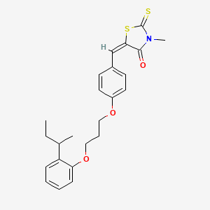 molecular formula C24H27NO3S2 B5399652 5-{4-[3-(2-sec-butylphenoxy)propoxy]benzylidene}-3-methyl-2-thioxo-1,3-thiazolidin-4-one 