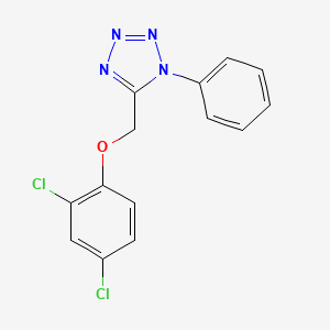molecular formula C14H10Cl2N4O B5399669 5-[(2,4-dichlorophenoxy)methyl]-1-phenyl-1H-tetrazole 