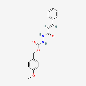 molecular formula C18H18N2O4 B5399676 4-methoxybenzyl 2-cinnamoylhydrazinecarboxylate 