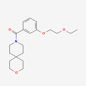 molecular formula C20H29NO4 B5399682 9-[3-(2-ethoxyethoxy)benzoyl]-3-oxa-9-azaspiro[5.5]undecane 