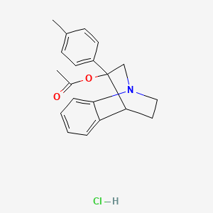 molecular formula C20H22ClNO2 B5399688 3-(4-methylphenyl)-3,4-dihydro-2H-1,4-ethanoquinolin-3-yl acetate hydrochloride 