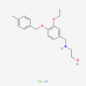 molecular formula C19H26ClNO3 B5399703 2-({3-ethoxy-4-[(4-methylbenzyl)oxy]benzyl}amino)ethanol hydrochloride 