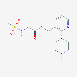molecular formula C14H23N5O3S B5399727 N~1~-{[2-(4-methylpiperazin-1-yl)pyridin-3-yl]methyl}-N~2~-(methylsulfonyl)glycinamide 