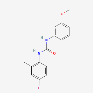 molecular formula C15H15FN2O2 B5399738 N-(4-fluoro-2-methylphenyl)-N'-(3-methoxyphenyl)urea 
