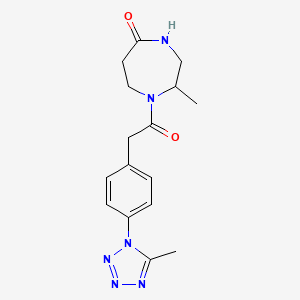 2-methyl-1-{[4-(5-methyl-1H-tetrazol-1-yl)phenyl]acetyl}-1,4-diazepan-5-one