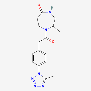 molecular formula C16H20N6O2 B5399741 2-methyl-1-{[4-(5-methyl-1H-tetrazol-1-yl)phenyl]acetyl}-1,4-diazepan-5-one 