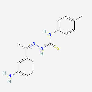 molecular formula C16H18N4S B5399752 1-(3-aminophenyl)-1-ethanone N-(4-methylphenyl)thiosemicarbazone 