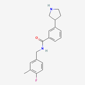 N-(4-fluoro-3-methylbenzyl)-3-(3-pyrrolidinyl)benzamide hydrochloride