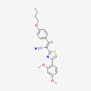 3-(4-butoxyphenyl)-2-[4-(2,4-dimethoxyphenyl)-1,3-thiazol-2-yl]acrylonitrile