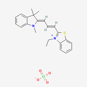 molecular formula C23H25ClN2O4S B5399780 3-ethyl-2-[3-(1,3,3-trimethyl-1,3-dihydro-2H-indol-2-ylidene)-1-propen-1-yl]-1,3-benzothiazol-3-ium perchlorate 