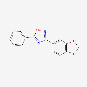 molecular formula C15H10N2O3 B5399786 3-(1,3-benzodioxol-5-yl)-5-phenyl-1,2,4-oxadiazole 