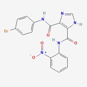 molecular formula C17H12BrN5O4 B5399792 N~4~-(4-bromophenyl)-N~5~-(2-nitrophenyl)-1H-imidazole-4,5-dicarboxamide 
