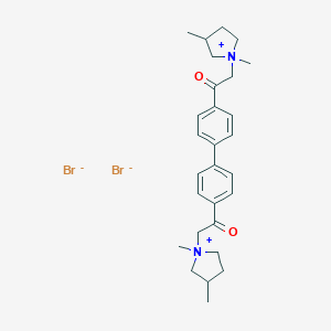 molecular formula C28H38Br2N2O2 B053998 4,4'-Bis((3-methylpyrrolidino)acetyl)biphenyl dimethiobromide CAS No. 123489-63-4