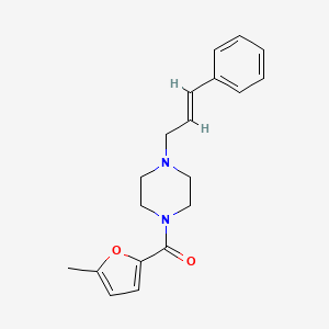 molecular formula C19H22N2O2 B5399807 1-(5-methyl-2-furoyl)-4-(3-phenyl-2-propen-1-yl)piperazine 