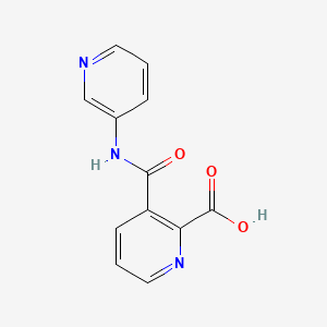 molecular formula C12H9N3O3 B5399813 3-[(3-pyridinylamino)carbonyl]-2-pyridinecarboxylic acid 