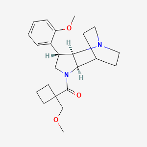 (2R*,3S*,6R*)-5-{[1-(methoxymethyl)cyclobutyl]carbonyl}-3-(2-methoxyphenyl)-1,5-diazatricyclo[5.2.2.0~2,6~]undecane