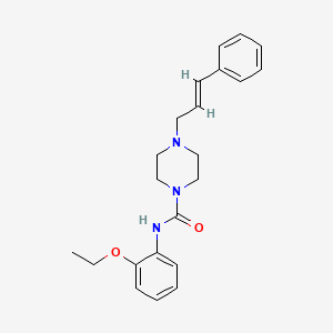 molecular formula C22H27N3O2 B5399827 N-(2-ethoxyphenyl)-4-(3-phenyl-2-propen-1-yl)-1-piperazinecarboxamide 