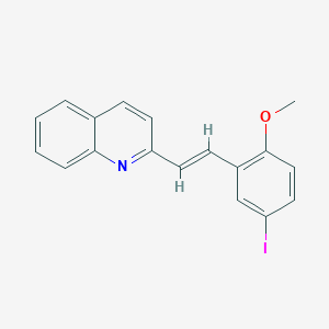 molecular formula C18H14INO B5399893 2-[2-(5-iodo-2-methoxyphenyl)vinyl]quinoline 