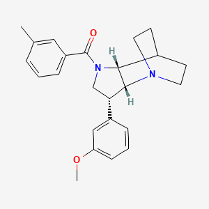 molecular formula C24H28N2O2 B5399894 (3R*,3aR*,7aR*)-3-(3-methoxyphenyl)-1-(3-methylbenzoyl)octahydro-4,7-ethanopyrrolo[3,2-b]pyridine 