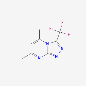 molecular formula C8H7F3N4 B5399913 5,7-dimethyl-3-(trifluoromethyl)[1,2,4]triazolo[4,3-a]pyrimidine 