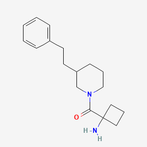 molecular formula C18H26N2O B5399936 (1-{[3-(2-phenylethyl)-1-piperidinyl]carbonyl}cyclobutyl)amine hydrochloride 