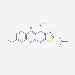 5-imino-2-isobutyl-6-(4-isopropylbenzylidene)-5,6-dihydro-7H-[1,3,4]thiadiazolo[3,2-a]pyrimidin-7-one