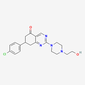 molecular formula C20H23ClN4O2 B5399948 7-(4-chlorophenyl)-2-[4-(2-hydroxyethyl)-1-piperazinyl]-7,8-dihydro-5(6H)-quinazolinone 