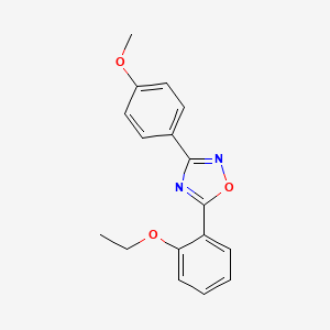 molecular formula C17H16N2O3 B5399954 5-(2-ethoxyphenyl)-3-(4-methoxyphenyl)-1,2,4-oxadiazole 