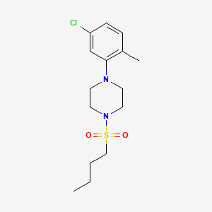 molecular formula C15H23ClN2O2S B5399992 1-(butylsulfonyl)-4-(5-chloro-2-methylphenyl)piperazine 