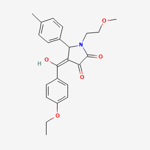 molecular formula C23H25NO5 B5400015 4-(4-ethoxybenzoyl)-3-hydroxy-1-(2-methoxyethyl)-5-(4-methylphenyl)-1,5-dihydro-2H-pyrrol-2-one 
