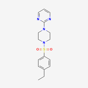 molecular formula C16H20N4O2S B5400028 2-{4-[(4-ethylphenyl)sulfonyl]-1-piperazinyl}pyrimidine 