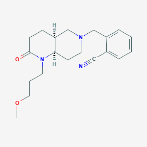 2-{[(4aS*,8aR*)-1-(3-methoxypropyl)-2-oxooctahydro-1,6-naphthyridin-6(2H)-yl]methyl}benzonitrile