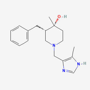 (3S*,4R*)-3-benzyl-4-methyl-1-[(4-methyl-1H-imidazol-5-yl)methyl]piperidin-4-ol