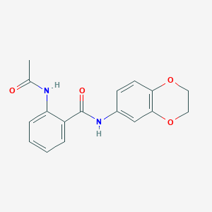 molecular formula C17H16N2O4 B5400088 2-(acetylamino)-N-(2,3-dihydro-1,4-benzodioxin-6-yl)benzamide 