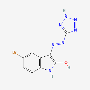 molecular formula C9H6BrN7O B5400117 5-bromo-1H-indole-2,3-dione 3-(1H-tetrazol-5-ylhydrazone) 