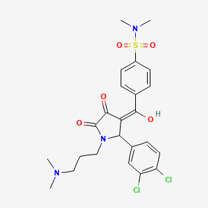 4-({2-(3,4-dichlorophenyl)-1-[3-(dimethylamino)propyl]-4-hydroxy-5-oxo-2,5-dihydro-1H-pyrrol-3-yl}carbonyl)-N,N-dimethylbenzenesulfonamide