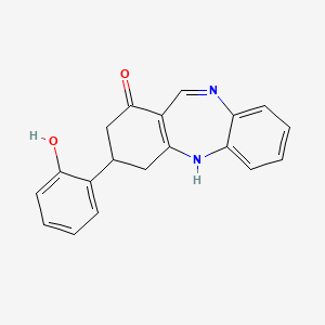 molecular formula C19H16N2O2 B5400132 3-(2-hydroxyphenyl)-2,3,4,5-tetrahydro-1H-dibenzo[b,e][1,4]diazepin-1-one 