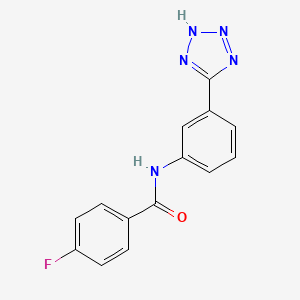 molecular formula C14H10FN5O B5400148 4-fluoro-N-[3-(1H-tetrazol-5-yl)phenyl]benzamide 