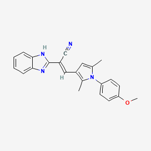 molecular formula C23H20N4O B5400149 2-(1H-benzimidazol-2-yl)-3-[1-(4-methoxyphenyl)-2,5-dimethyl-1H-pyrrol-3-yl]acrylonitrile 