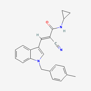 molecular formula C23H21N3O B5400181 2-cyano-N-cyclopropyl-3-[1-(4-methylbenzyl)-1H-indol-3-yl]acrylamide 