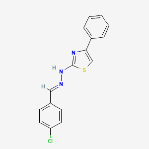 4-chlorobenzaldehyde (4-phenyl-1,3-thiazol-2-yl)hydrazone