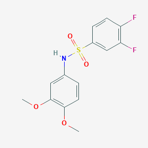 molecular formula C14H13F2NO4S B5400205 N-(3,4-dimethoxyphenyl)-3,4-difluorobenzenesulfonamide 