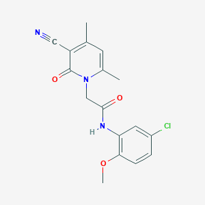 molecular formula C17H16ClN3O3 B5400231 N-(5-chloro-2-methoxyphenyl)-2-(3-cyano-4,6-dimethyl-2-oxopyridin-1(2H)-yl)acetamide 