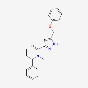 N-methyl-5-(phenoxymethyl)-N-(1-phenylpropyl)-1H-pyrazole-3-carboxamide