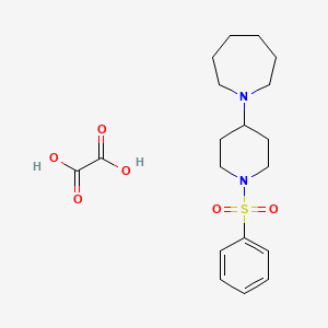 molecular formula C19H28N2O6S B5400243 1-[1-(phenylsulfonyl)-4-piperidinyl]azepane oxalate 